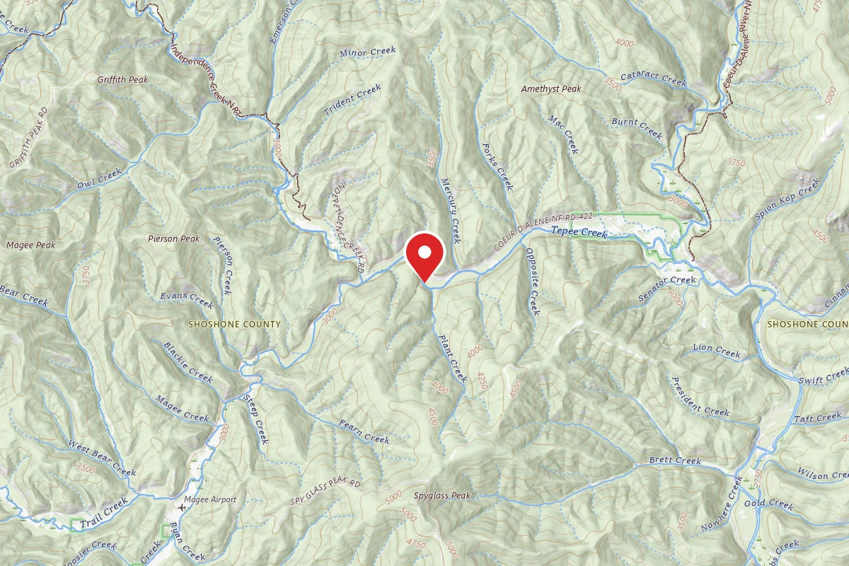 Idaho Panhandle Dispersed Campsite FIRE PREV. DISP. SITE #194A