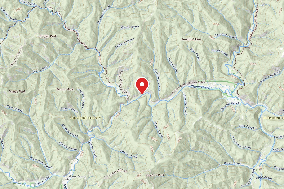 Idaho Panhandle Dispersed Campsite FIRE PREV. DISP. SITE #195A
