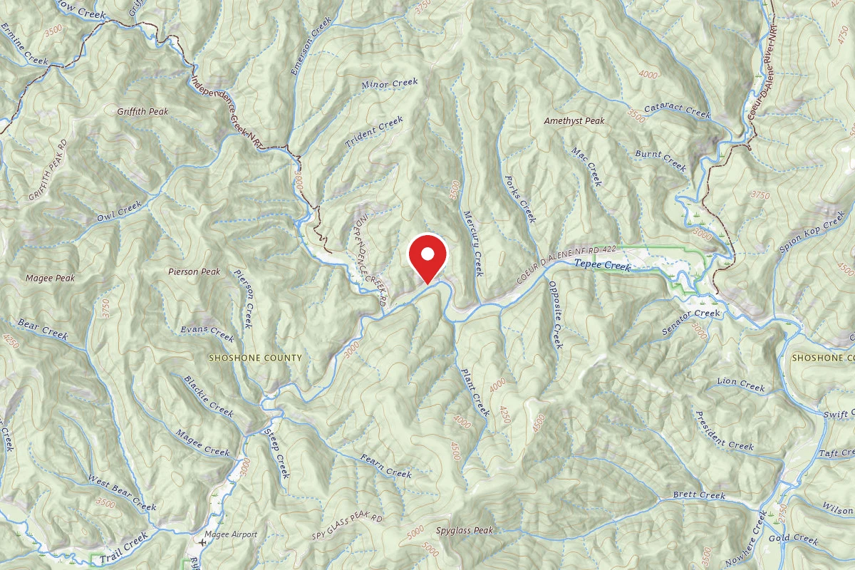 Idaho Panhandle Dispersed Campsite FIRE PREV. DISP. SITE #195B