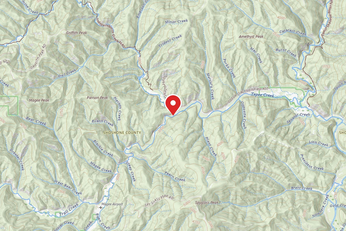 Idaho Panhandle Dispersed Campsite FIRE PREV. DISP. SITE #197