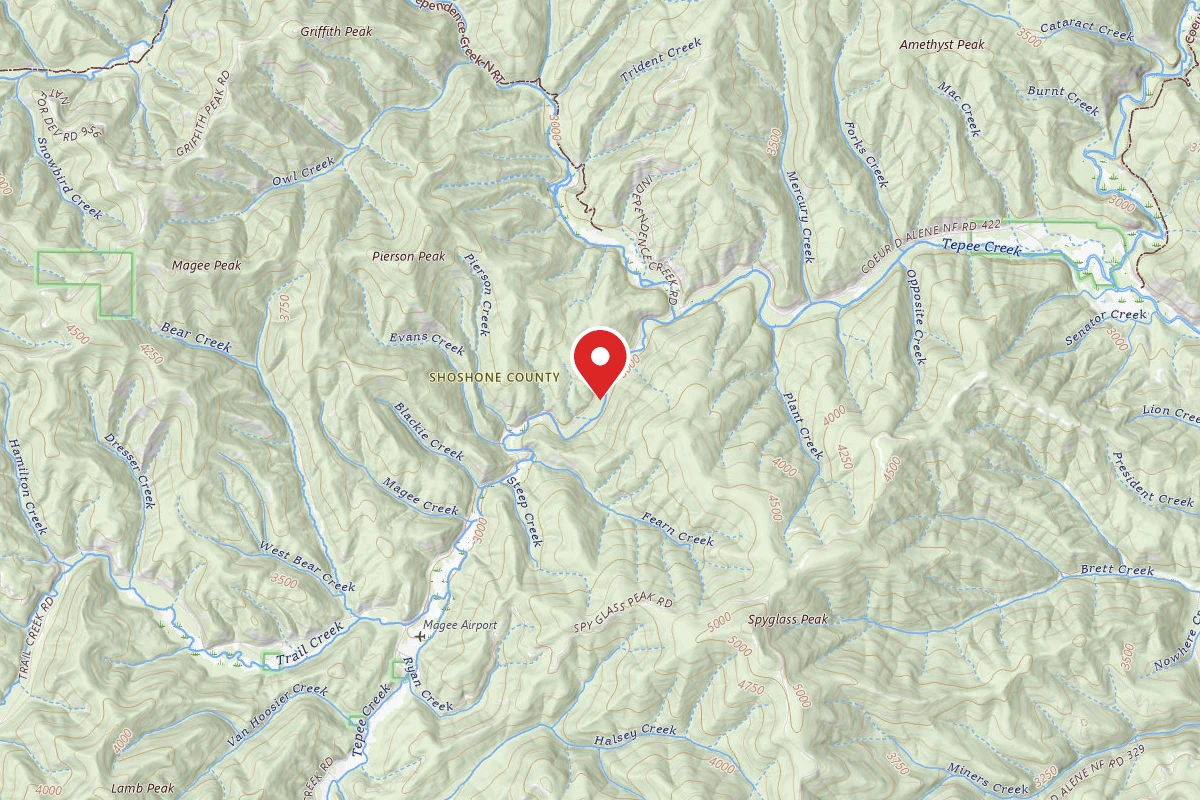 Idaho Panhandle Dispersed Campsite FIRE PREV. DISP. SITE #199A