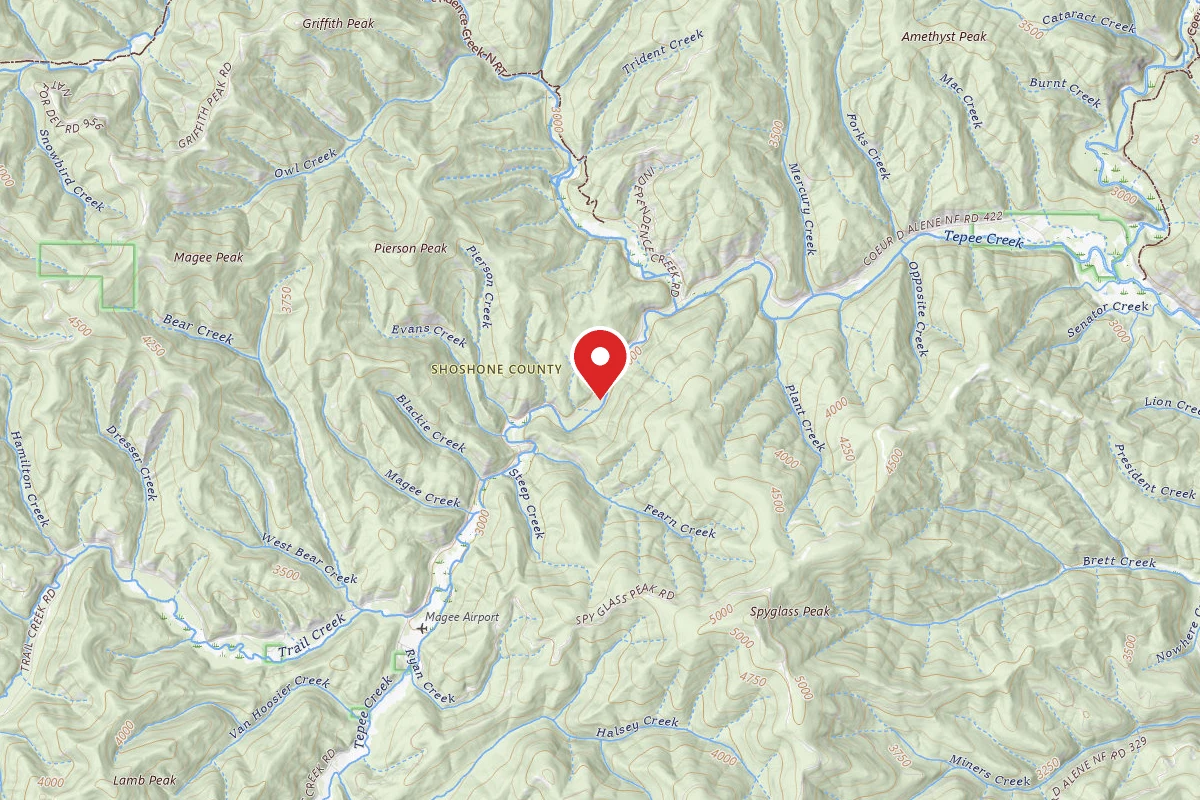 Idaho Panhandle Dispersed Campsite FIRE PREV. DISP. SITE #199B