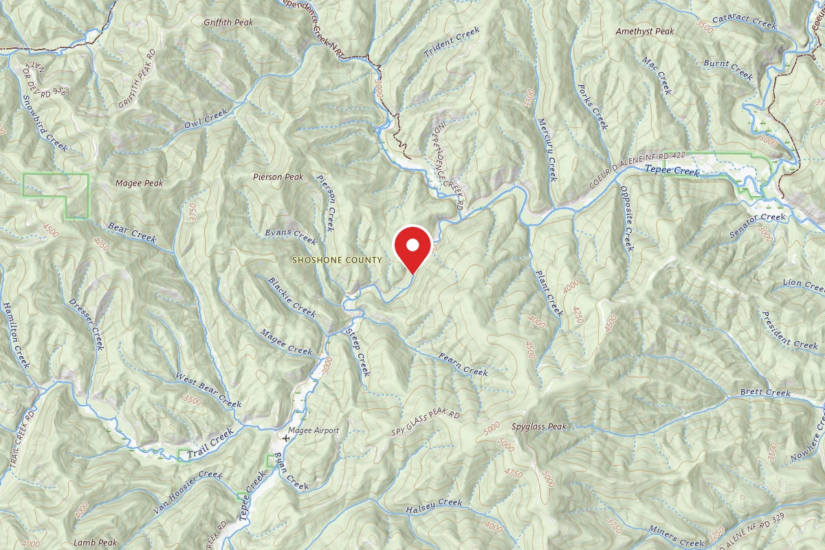 Idaho Panhandle Dispersed Campsite FIRE PREV. DISP. SITE #199C