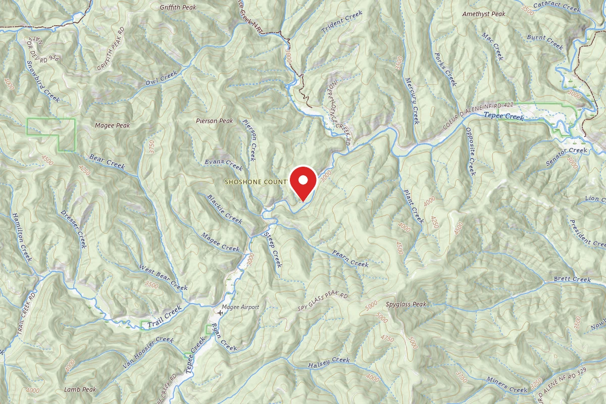 Idaho Panhandle Dispersed Campsite FIRE PREV. DISP. SITE #200