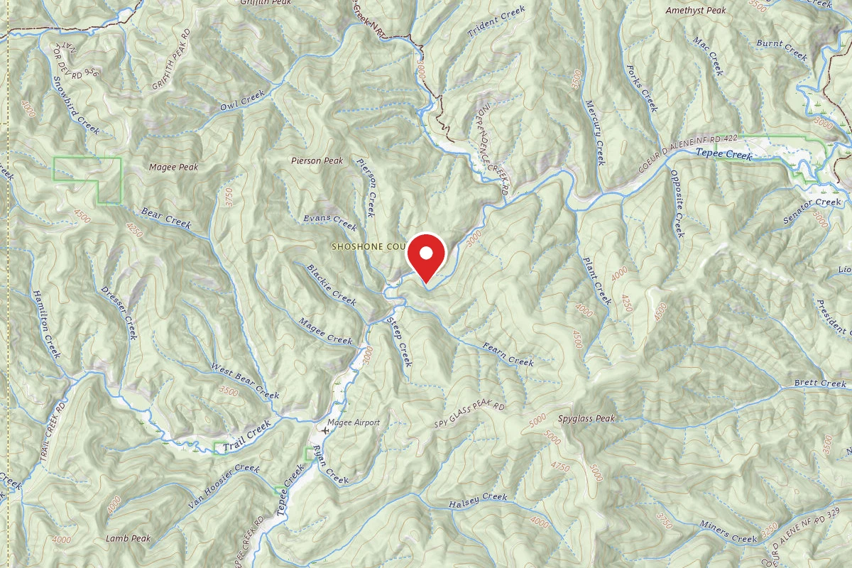 Idaho Panhandle Dispersed Campsite FIRE PREV. DISP. SITE #201