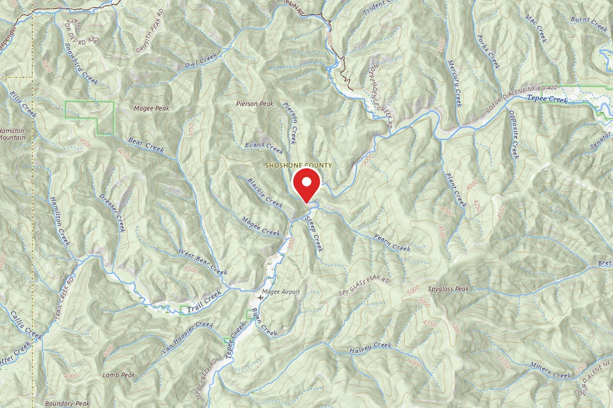 Idaho Panhandle Dispersed Campsite FIRE PREV. DISP. SITE #203A