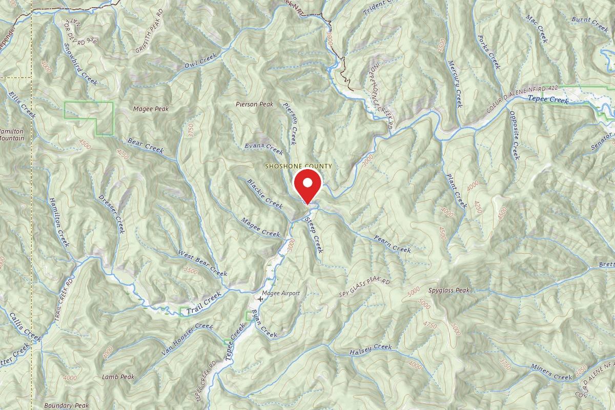 Idaho Panhandle Dispersed Campsite FIRE PREV. DISP. SITE #203B