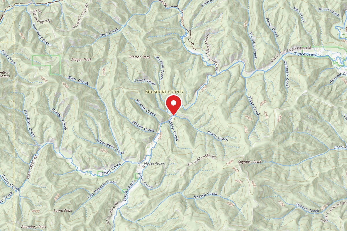 Idaho Panhandle Dispersed Campsite FIRE PREV. DISP. SITE #204