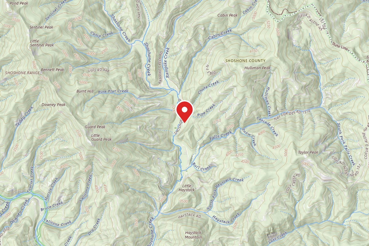 Idaho Panhandle Dispersed Campsite FIRE PREV. DISP. SITE #233A