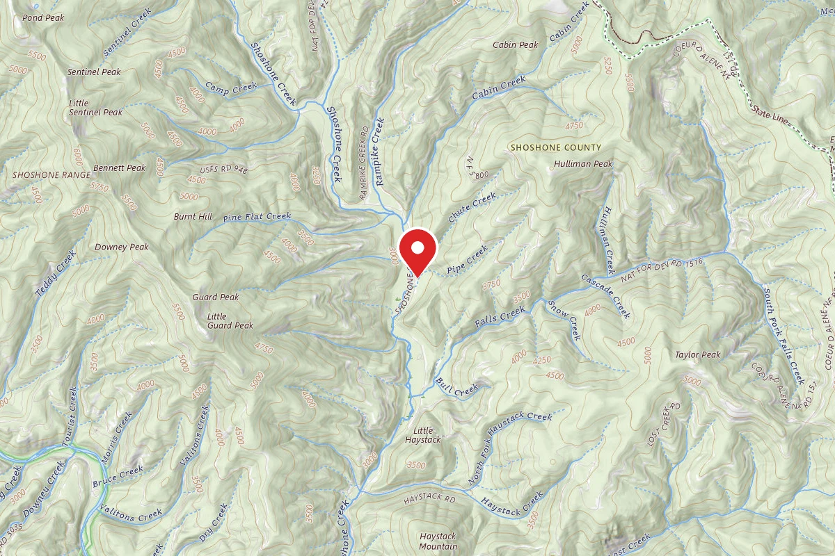 Idaho Panhandle Dispersed Campsite FIRE PREV. DISP. SITE #233E