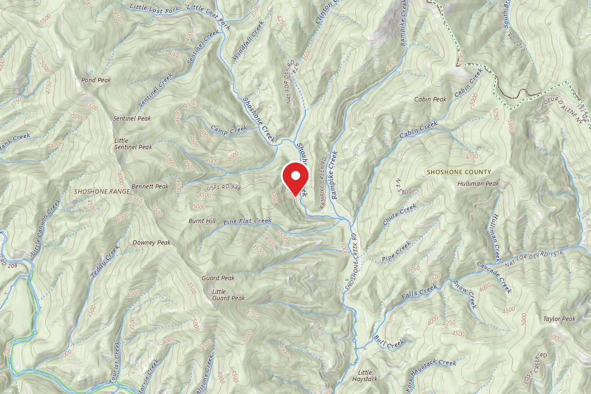 Idaho Panhandle Dispersed Campsite FIRE PREV. DISP. SITE #237