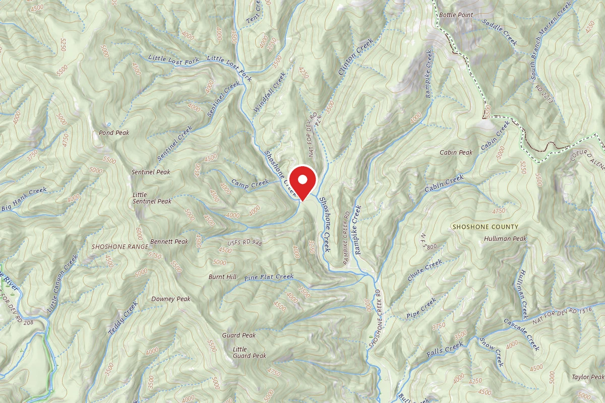 Idaho Panhandle Dispersed Campsite FIRE PREV. DISP. SITE #239