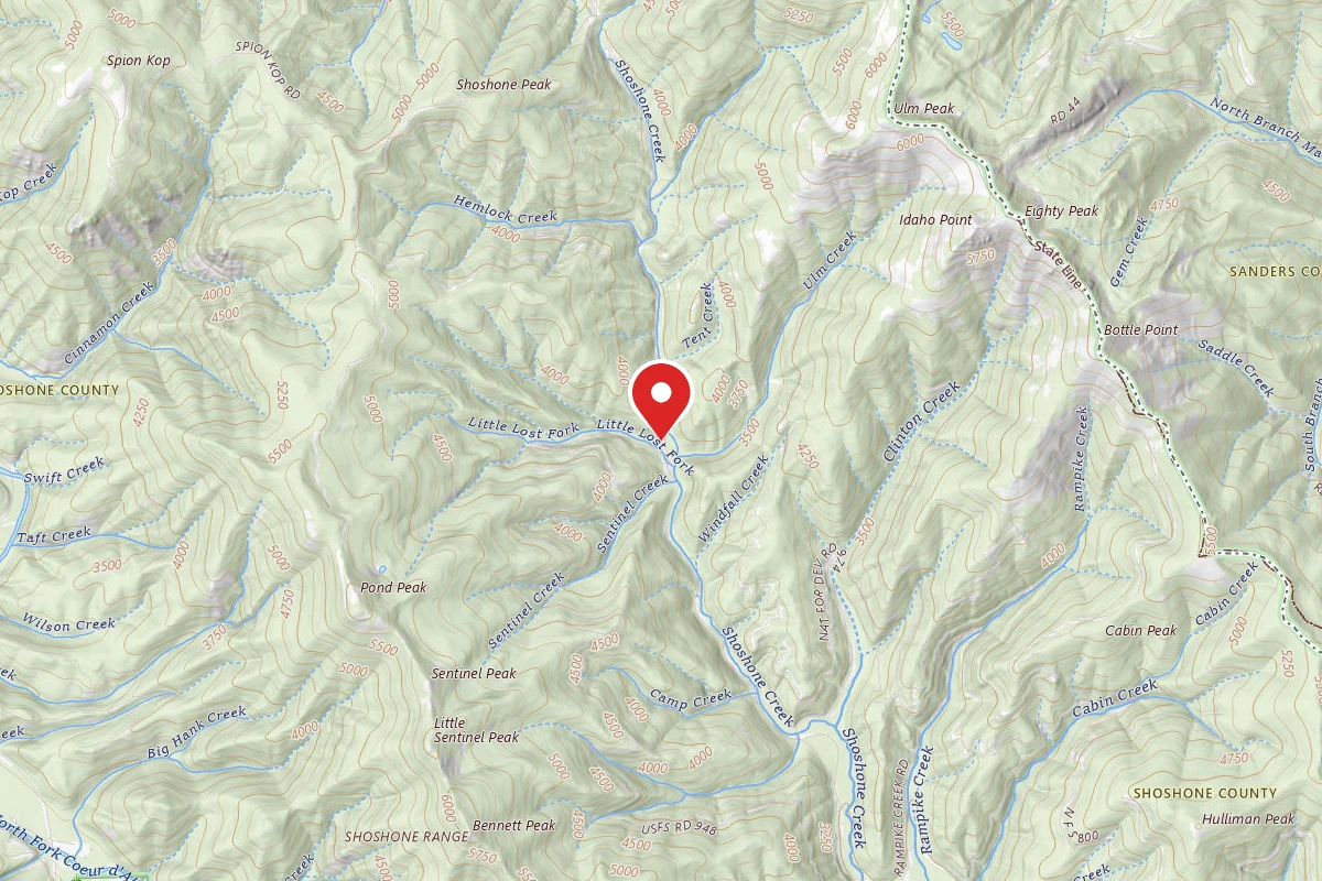 Idaho Panhandle Dispersed Campsite FIRE PREV. DISP. SITE #241