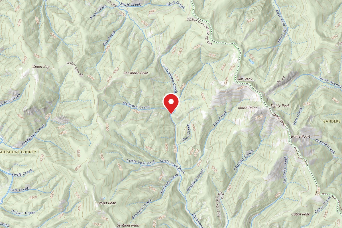 Idaho Panhandle Dispersed Campsite FIRE PREV. DISP. SITE #242