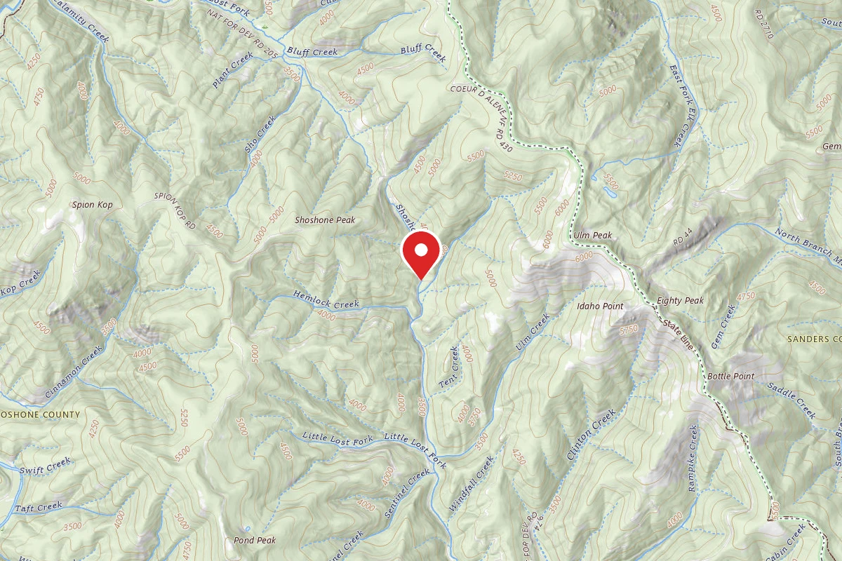 Idaho Panhandle Dispersed Campsite FIRE PREV. DISP. SITE #243