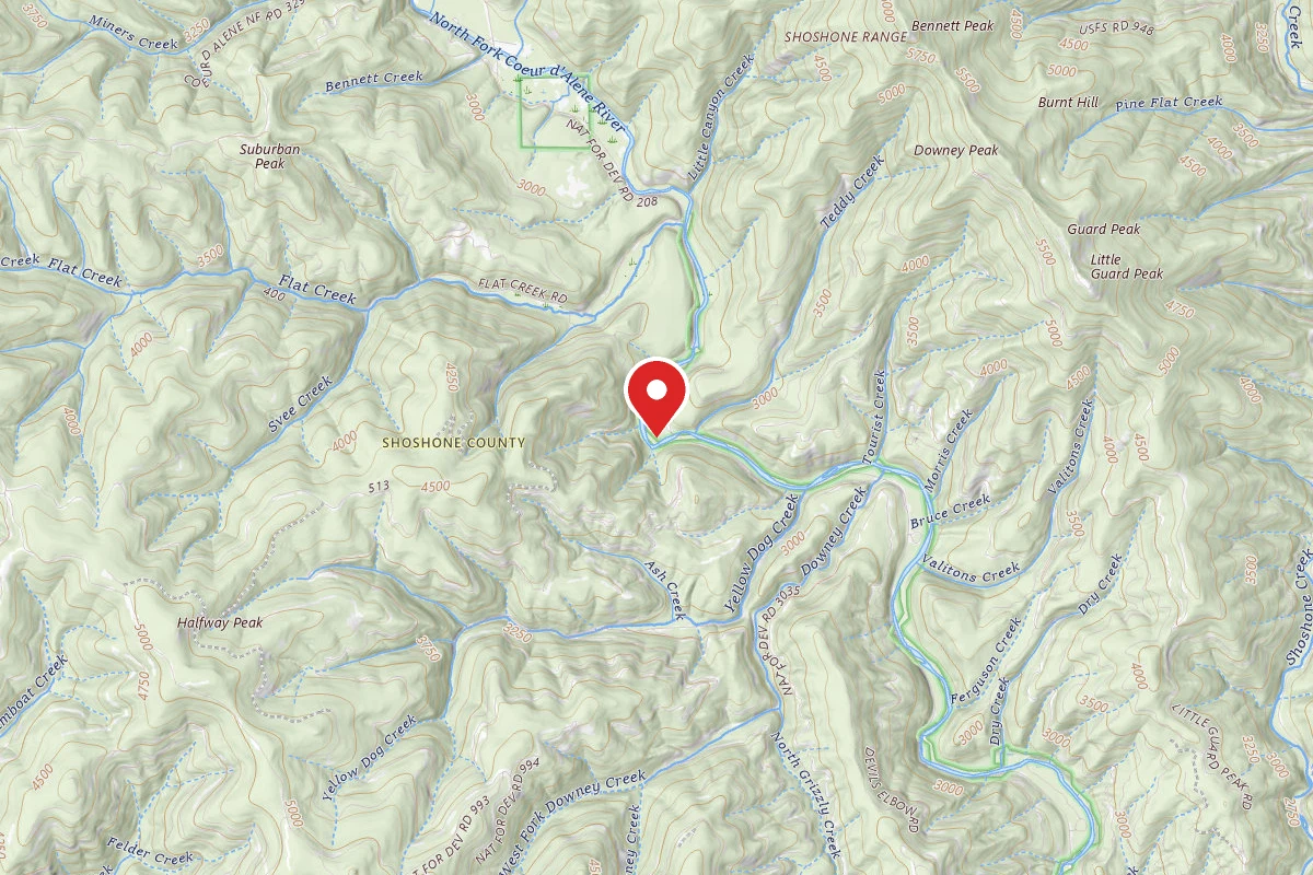 Idaho Panhandle Dispersed Campsite FIRE PREV. DISP. SITE #172C