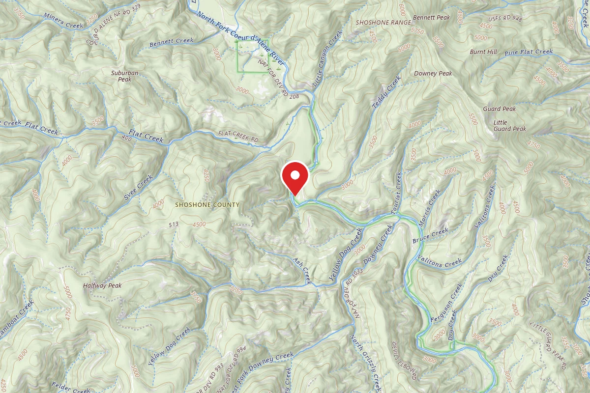 Idaho Panhandle Dispersed Campsite FIRE PREV. DISP. SITE #172H