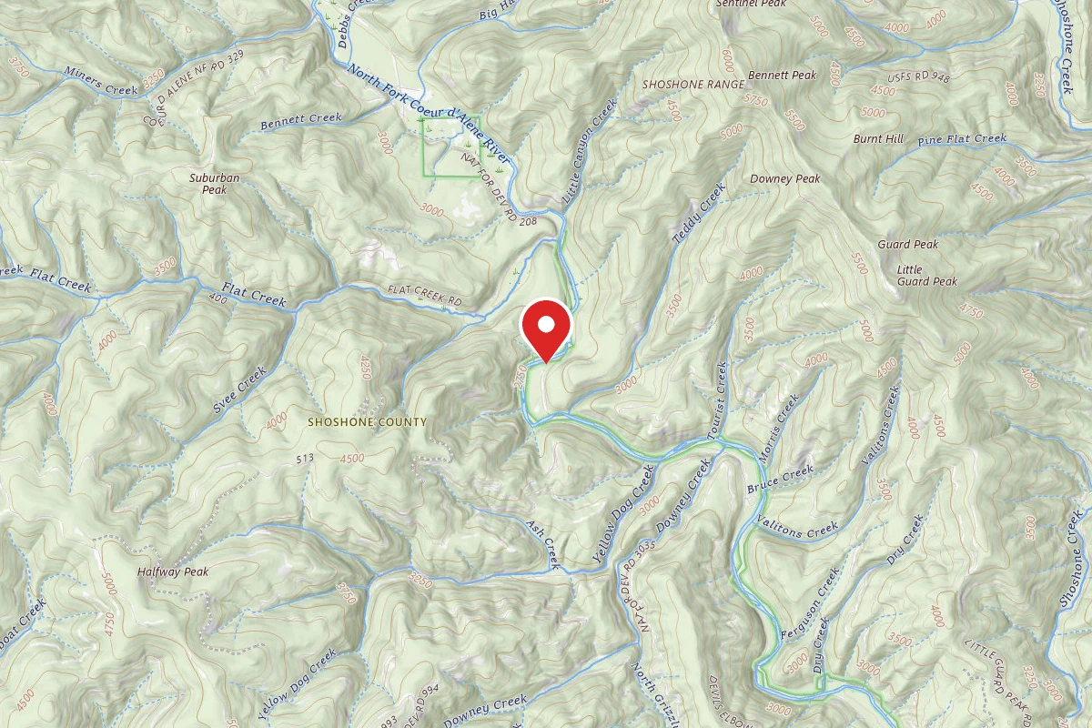 Idaho Panhandle Dispersed Campsite FIRE PREV. DISP. SITE #172K