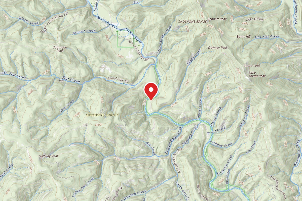 Idaho Panhandle Dispersed Campsite FIRE PREV. DISP. SITE #172L