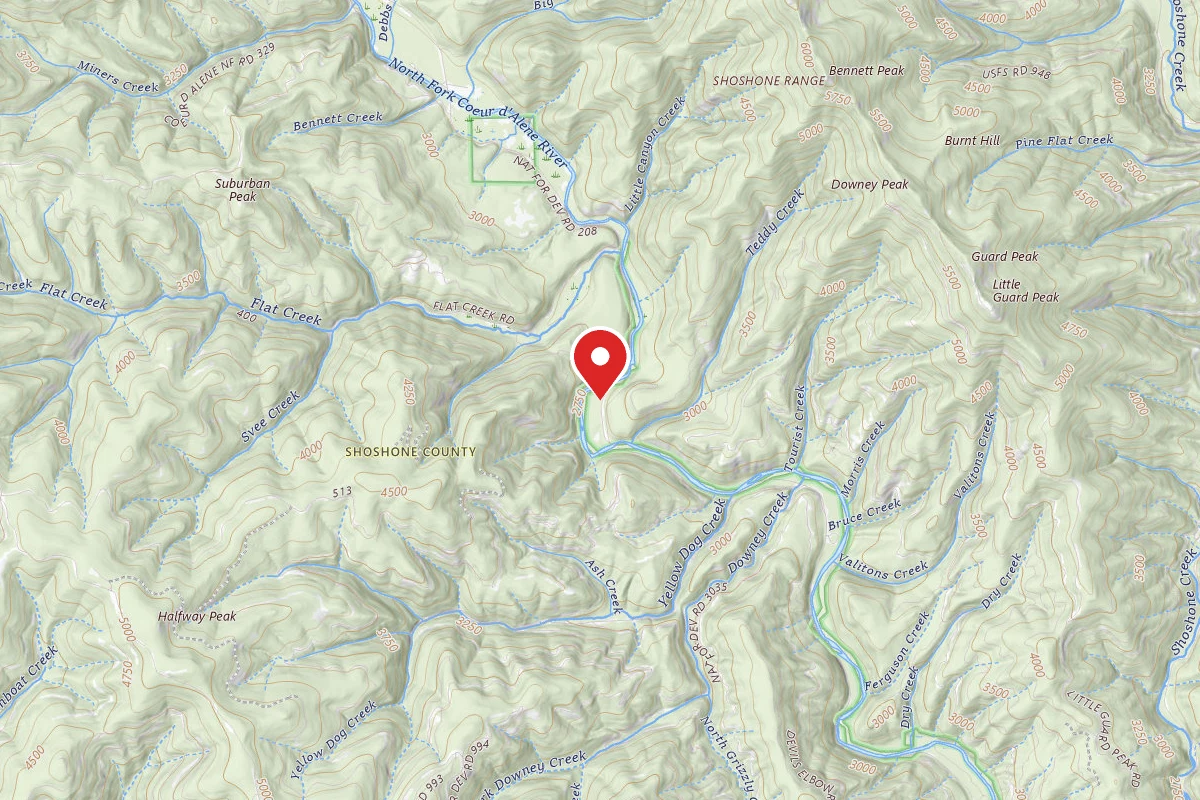 Idaho Panhandle Dispersed Campsite FIRE PREV. DISP. SITE #172M