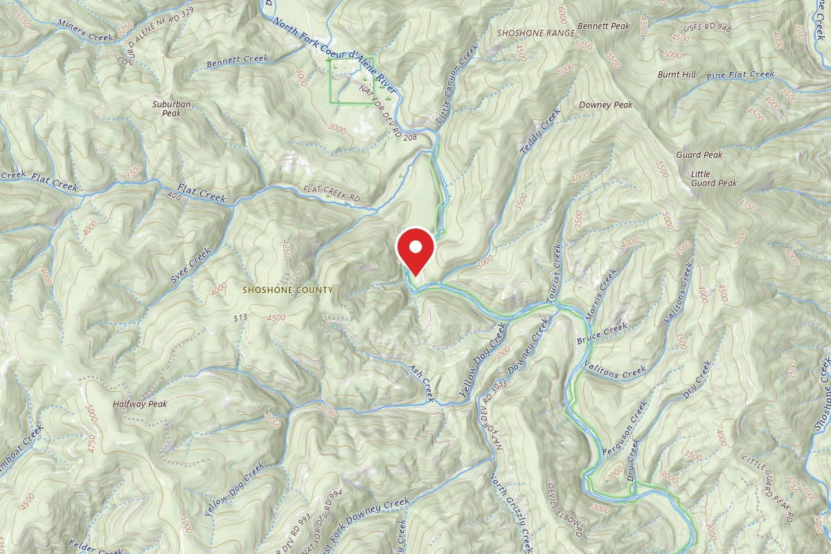 Idaho Panhandle Dispersed Campsite FIRE PREV. DISP. SITE #172O