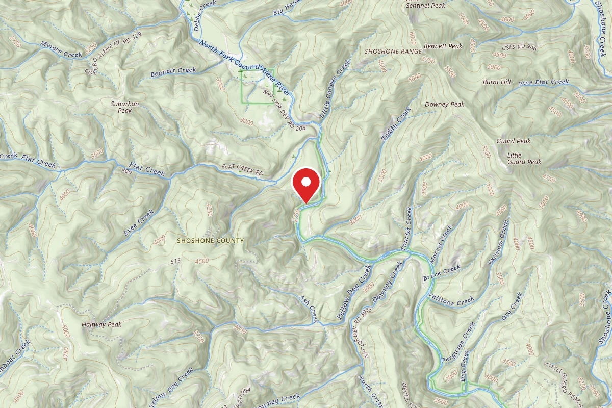 Idaho Panhandle Dispersed Campsite FIRE PREV. DISP. SITE #173