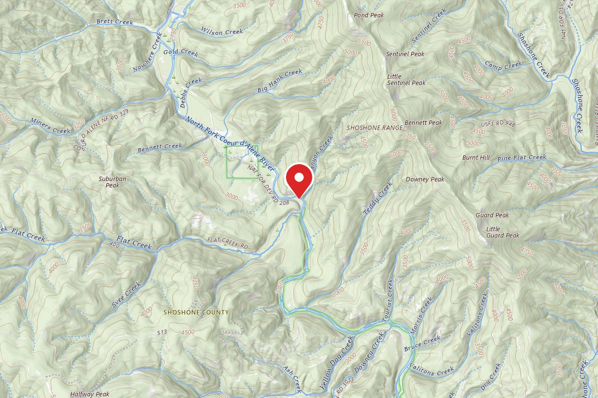 Idaho Panhandle Dispersed Campsite FIRE PREV. DISP. SITE #179