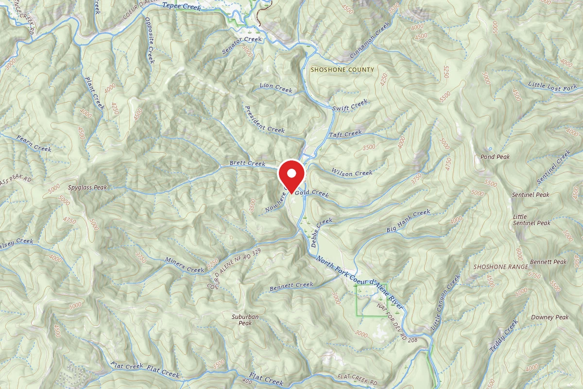 Idaho Panhandle Dispersed Campsite FIRE PREV. DISP. SITE #184A