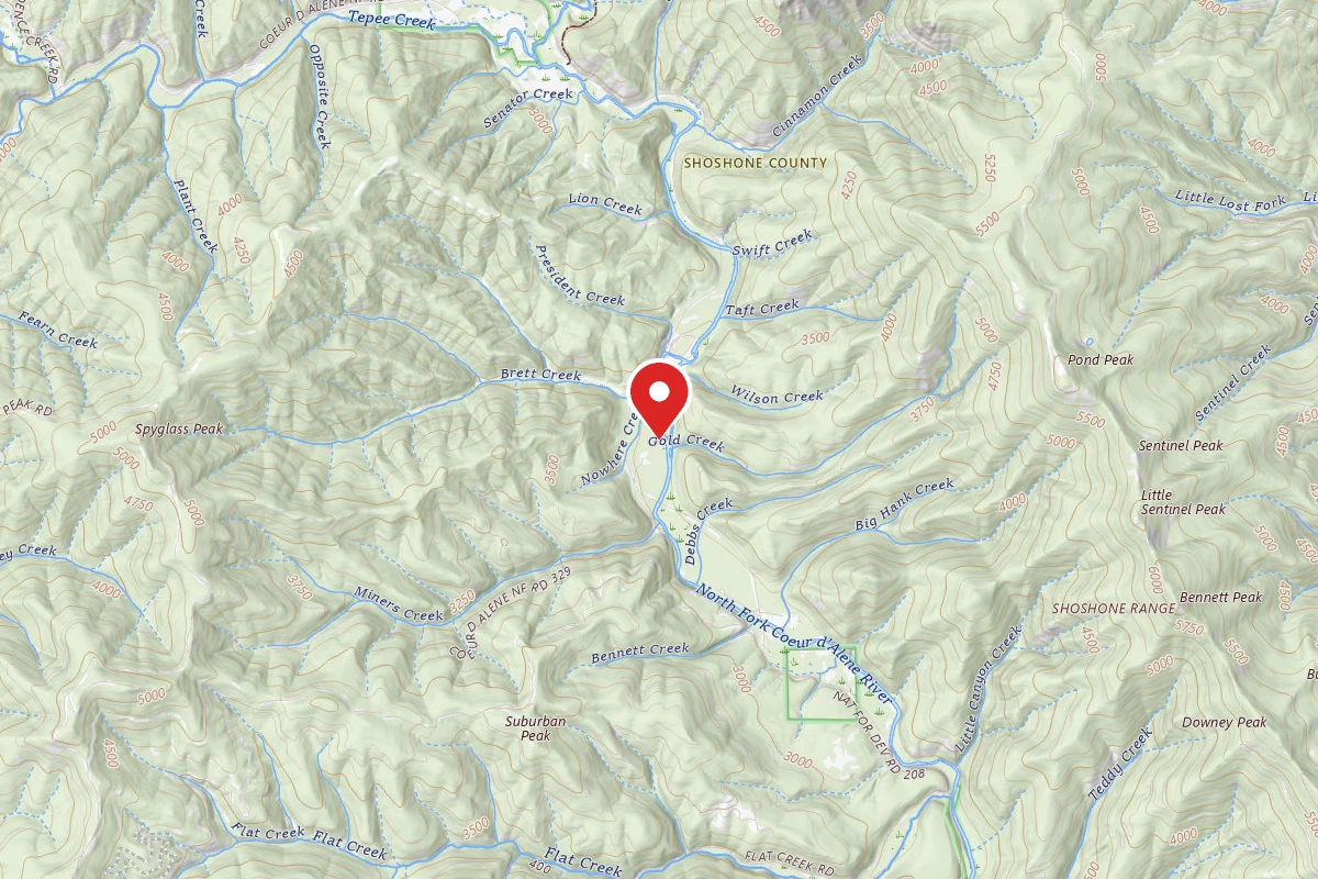 Idaho Panhandle Dispersed Campsite FIRE PREV. DISP. SITE #184B