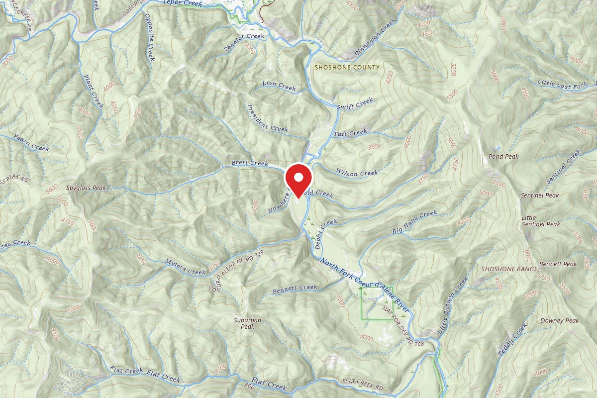 Idaho Panhandle Dispersed Campsite FIRE PREV. DISP. SITE #184C