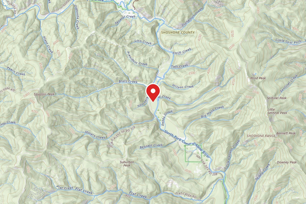 Idaho Panhandle Dispersed Campsite FIRE PREV. DISP. SITE #184D