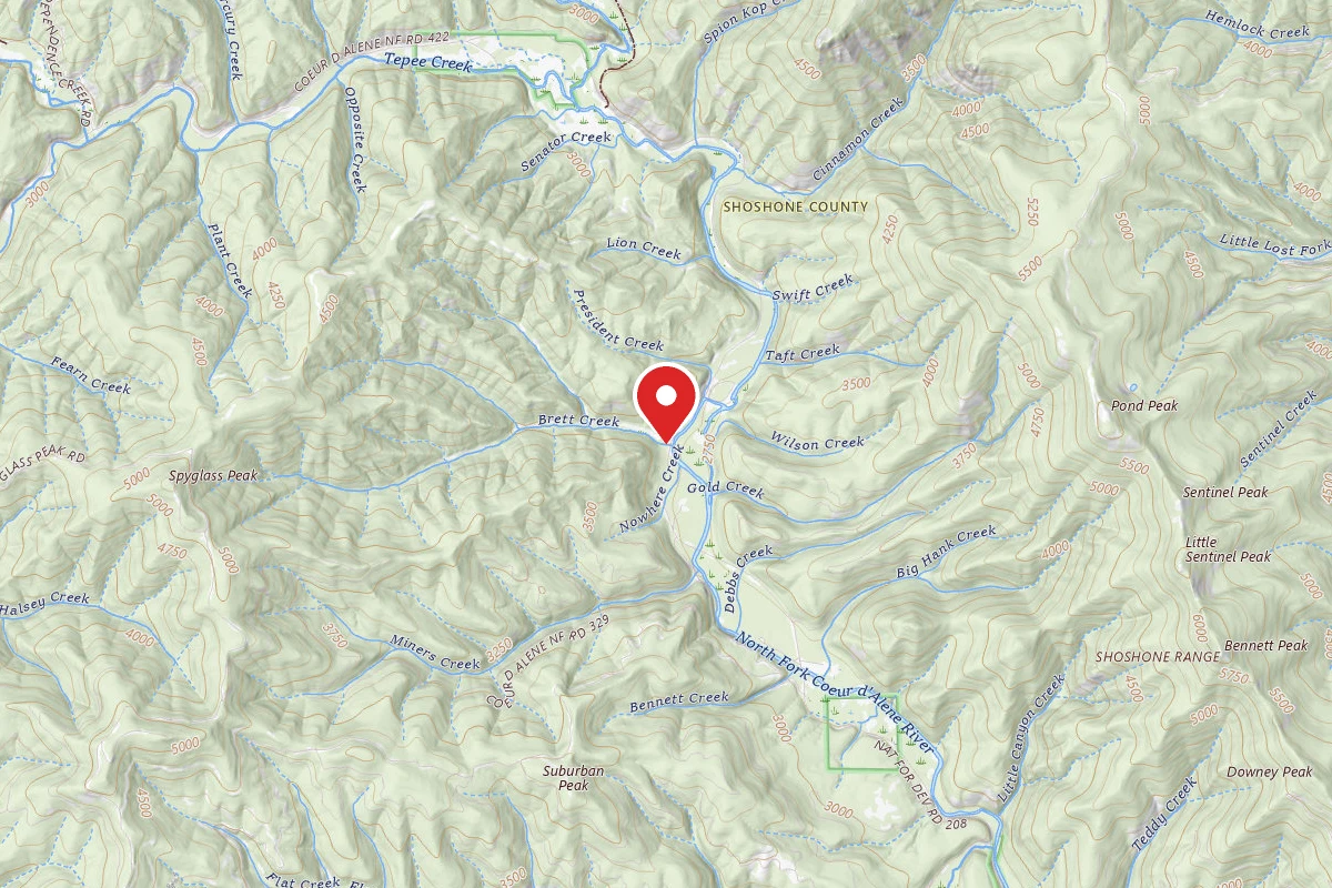Idaho Panhandle Dispersed Campsite FIRE PREV. DISP. SITE #185