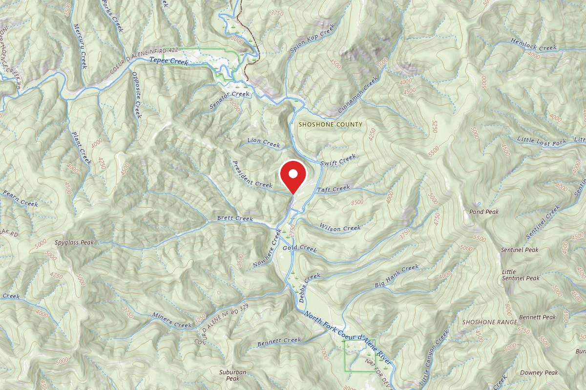 Idaho Panhandle Dispersed Campsite FIRE PREV. DISP. SITE #188