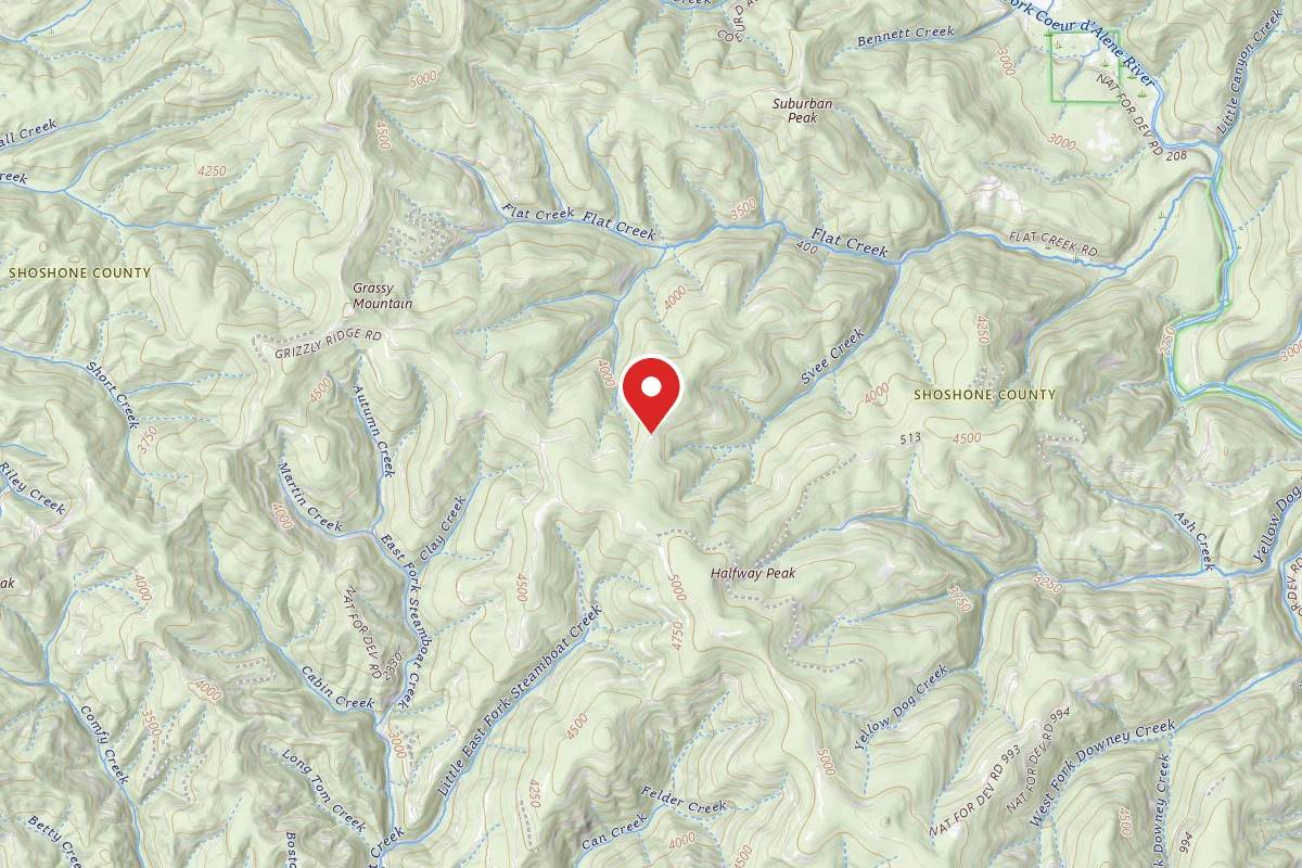 Idaho Panhandle Dispersed Campsite 400 MM 13.8