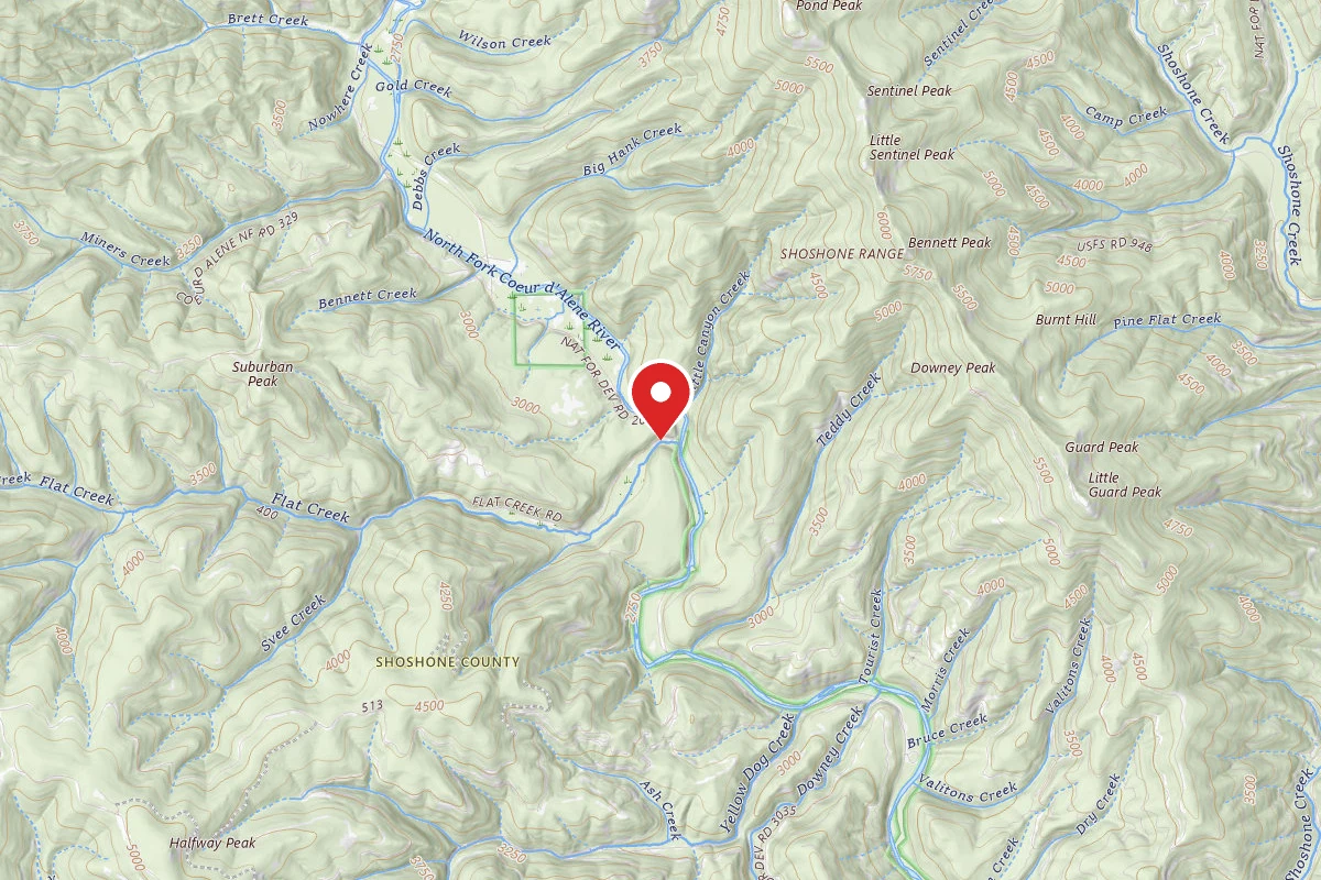Idaho Panhandle Dispersed Campsite FIRE PREV. DISP. SITE #177