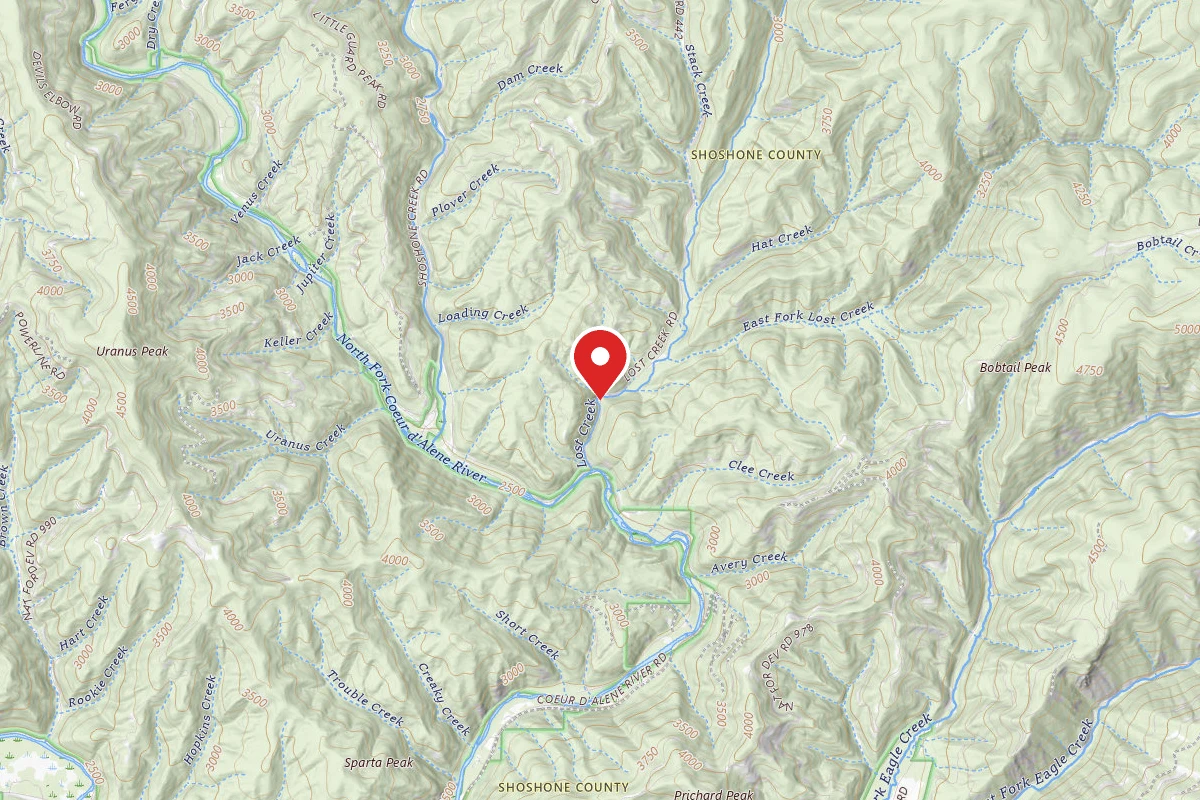 Idaho Panhandle Dispersed Campsite FIRE PREV. DISP. SITE #153