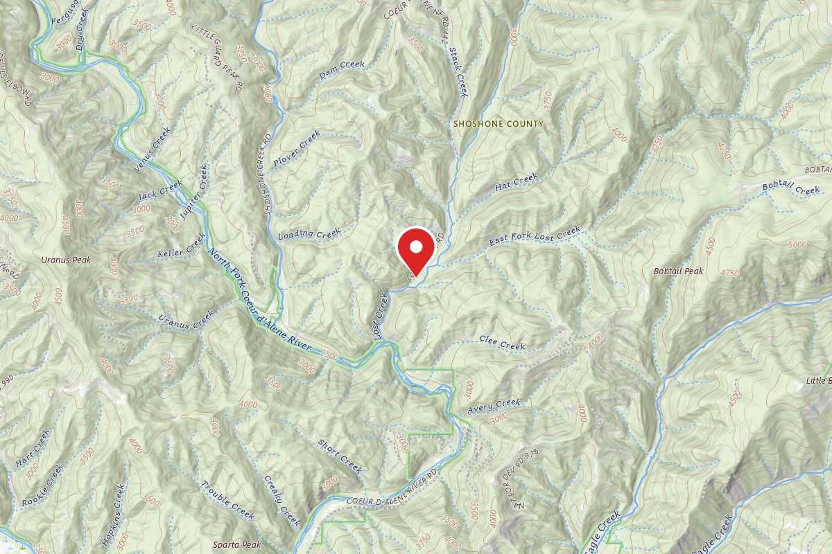 Idaho Panhandle Dispersed Campsite FIRE PREV. DISP. SITE #155