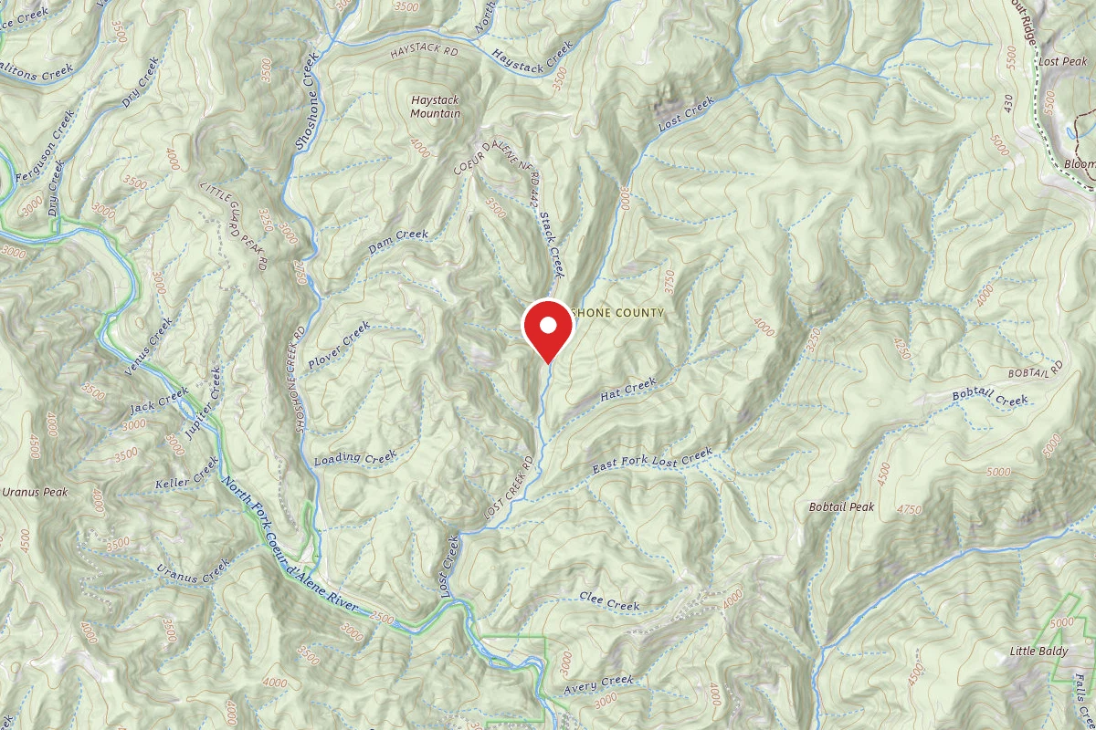 Idaho Panhandle Dispersed Campsite FIRE PREV. DISP. SITE #160