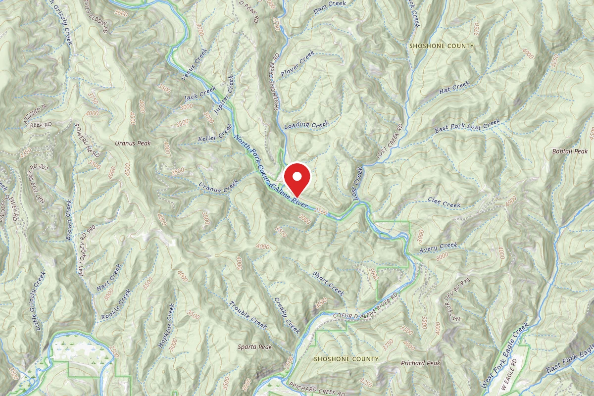 Idaho Panhandle Dispersed Campsite FIRE PREV. DISP. SITE #161F