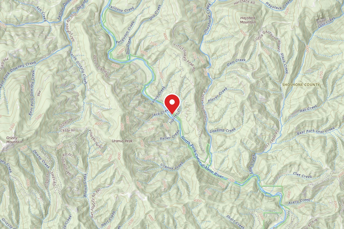 Idaho Panhandle Dispersed Campsite FIRE PREV. DISP. SITE #163