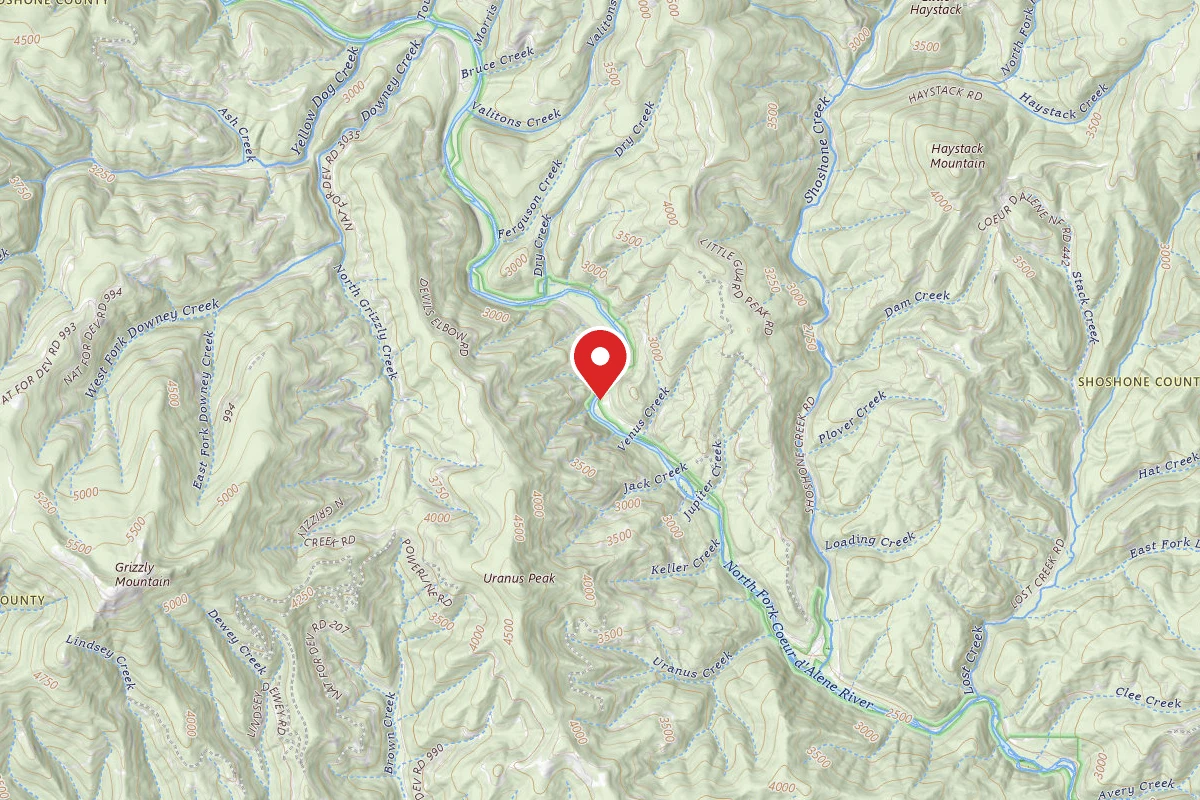 Idaho Panhandle Dispersed Campsite FIRE PREV. DISP. SITE #164C