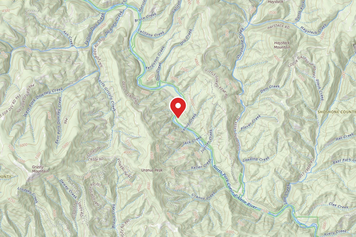 Idaho Panhandle Dispersed Campsite FIRE PREV. DISP. SITE #164D