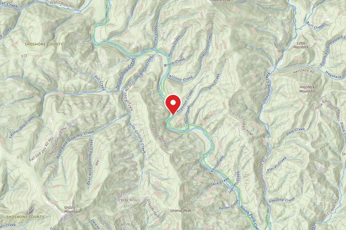 Idaho Panhandle Dispersed Campsite FIRE PREV. DISP. SITE #165A