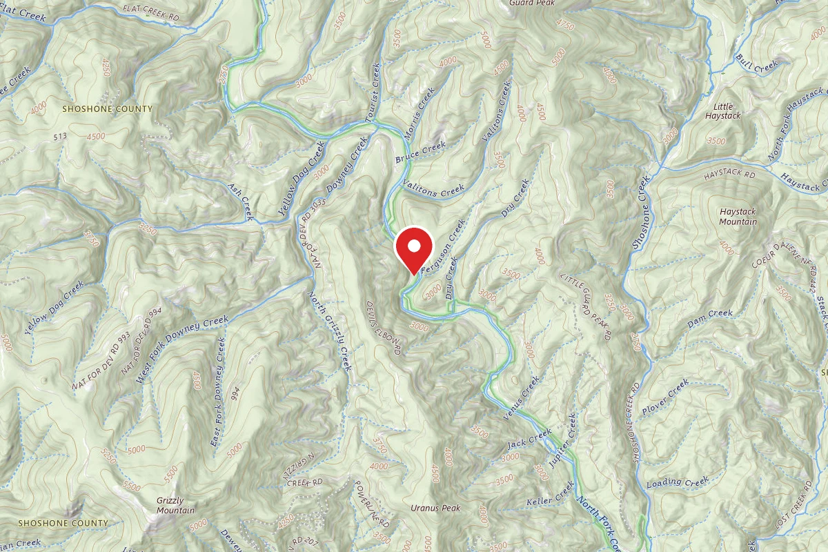 Idaho Panhandle Dispersed Campsite FIRE PREV. DISP. SITE #165B