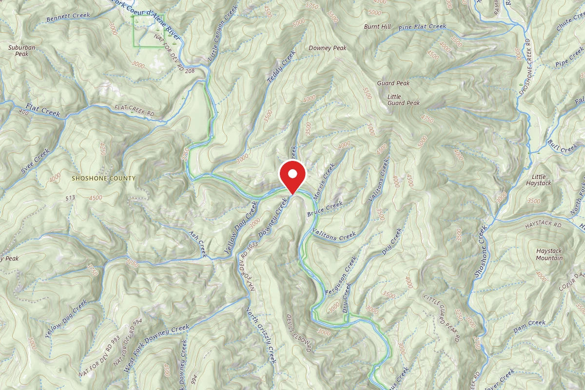 Idaho Panhandle Dispersed Campsite FIRE PREV. DISP. SITE #166A