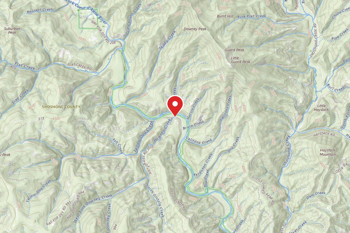 Idaho Panhandle Dispersed Campsite FIRE PREV. DISP. SITE #166B