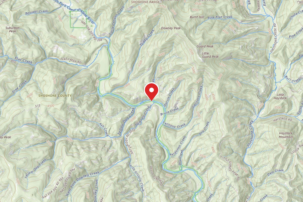 Idaho Panhandle Dispersed Campsite FIRE PREV. DISP. SITE #168A