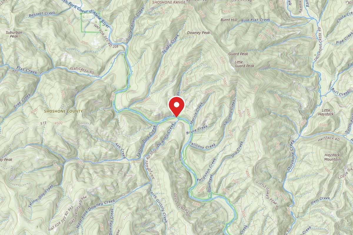 Idaho Panhandle Dispersed Campsite FIRE PREV. DISP. SITE #168B