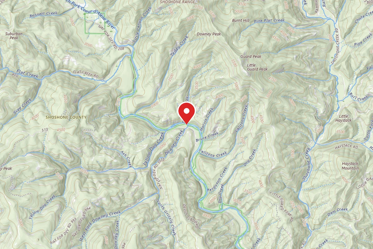 Idaho Panhandle Dispersed Campsite FIRE PREV. DISP. SITE #168C