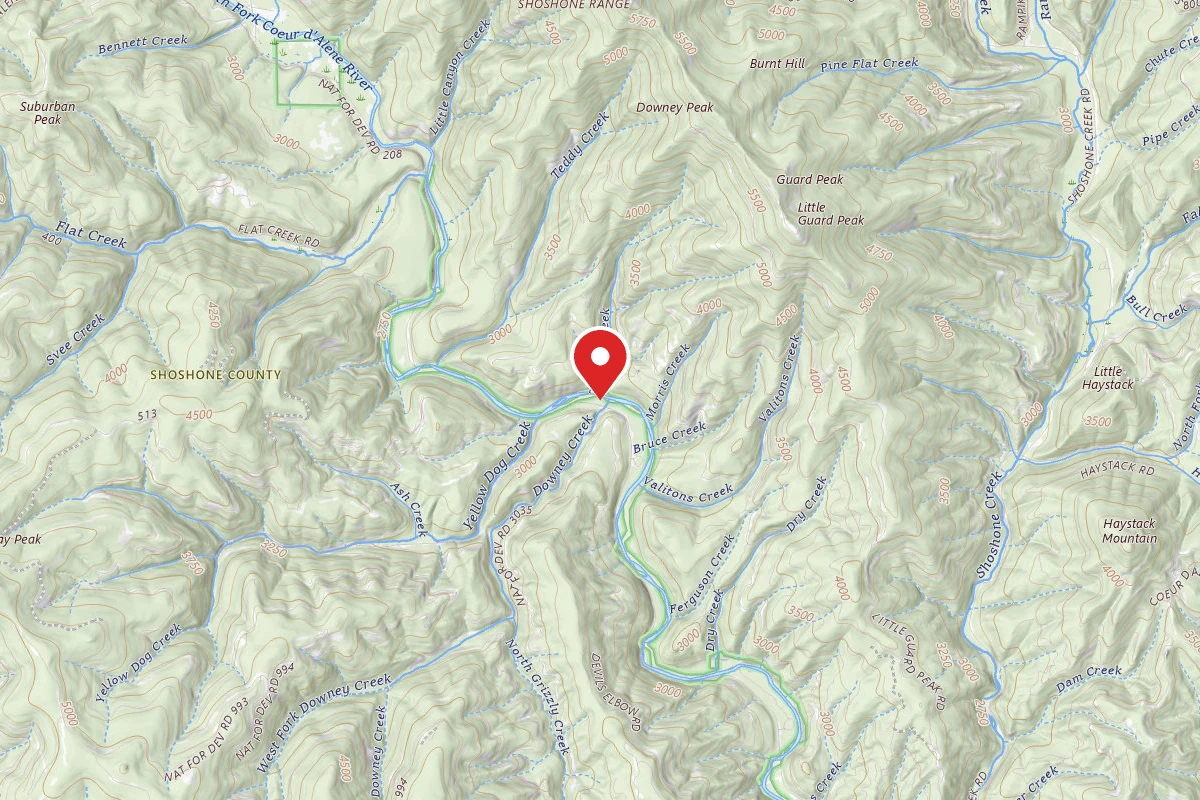 Idaho Panhandle Dispersed Campsite FIRE PREV. DISP. SITE #168D